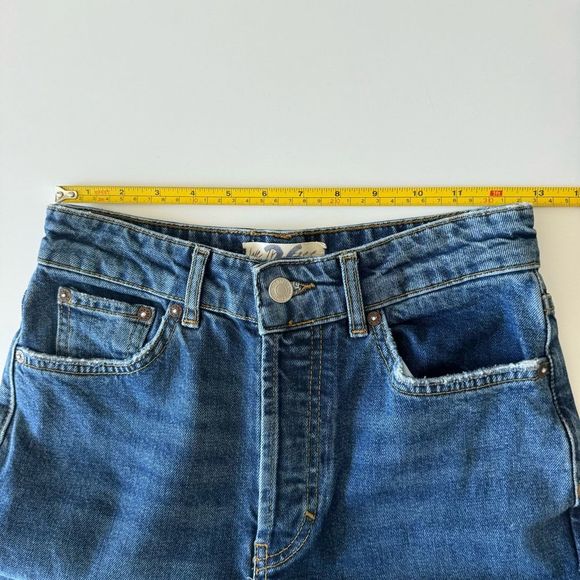 Free People We The Free Split Hem Bootcut Jeans Raw Hem Size 26 - Picture 11 of 13